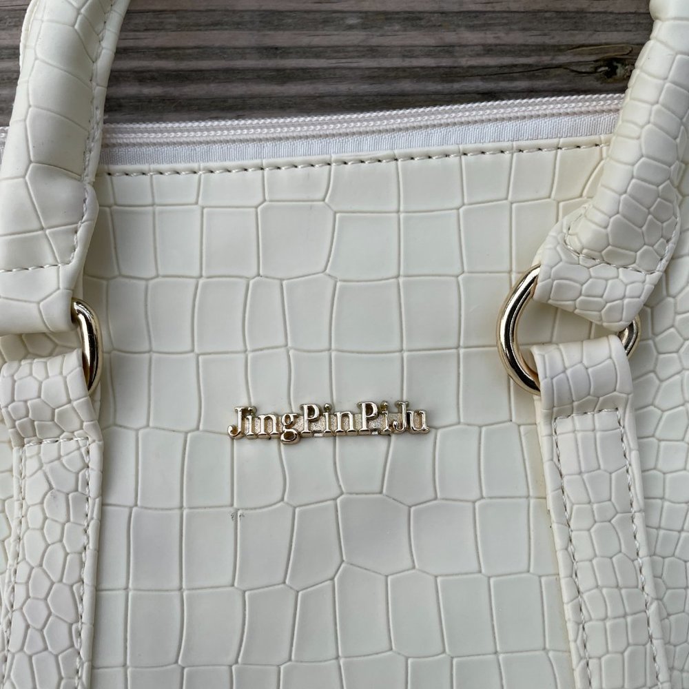 Women Hand Bags Cream Faux Leather Vegan Bag New S - Picture 5 of 12